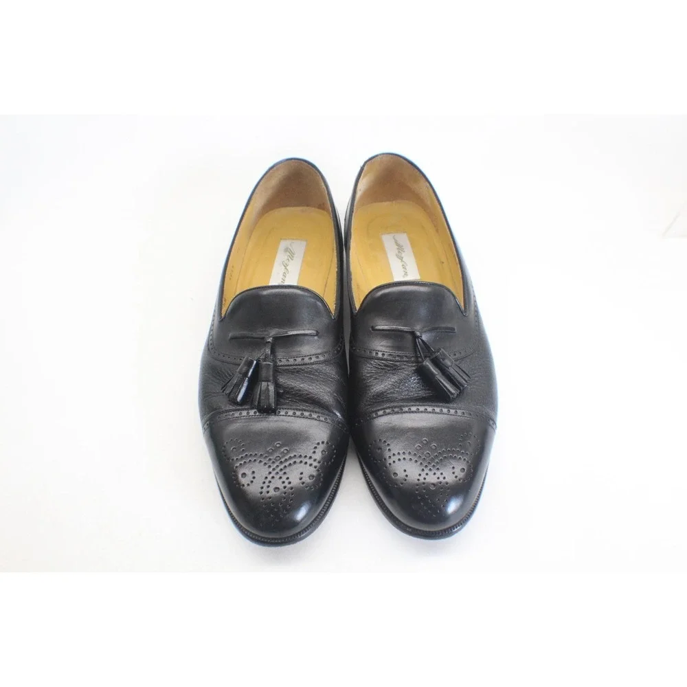 Mezlan Havana‎ Black Dress Shoes Mens 15 W Spain Tassel Brogue Loafer Old Money